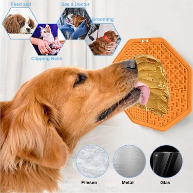 Лежанка-заспокійлива для собак з присосками (2 шт.) - блакитний та помаранчевий кольори