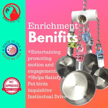 Іграшка для птахів Bonka Bird Toys 1750 Clacker, для папуг, клітка, для жако, амазона, конур, какаду