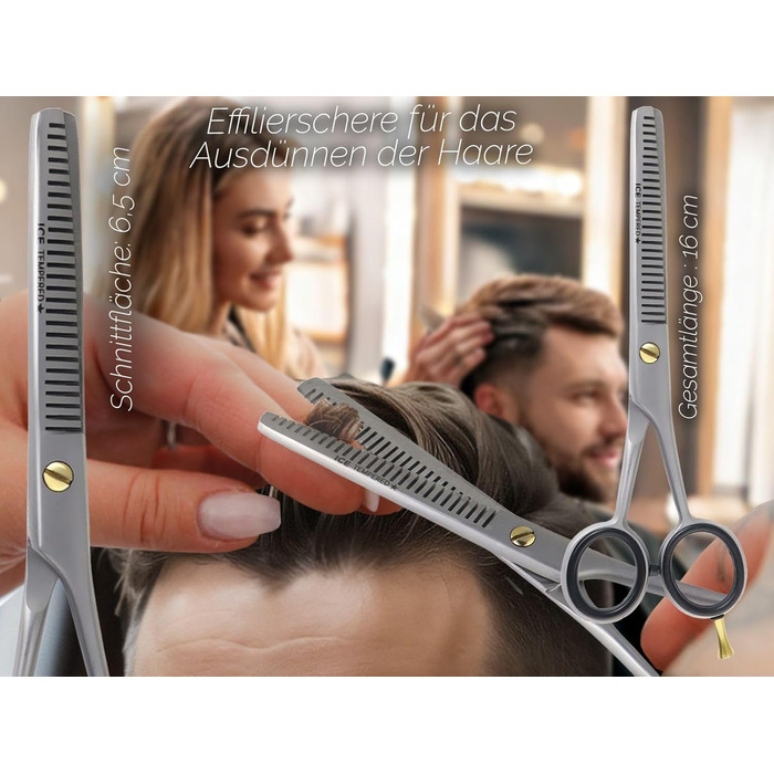 Професійні фризьорські ножиці для стрижки та вирівнювання волосся, нержавіюча сталь, 6 дюймів (15,24 см)