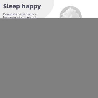 Ортопедичне ліжко для собак середнього розміру TWDEPART, сіре, 89 x 63 см, знімний чохол, антиковзаюче