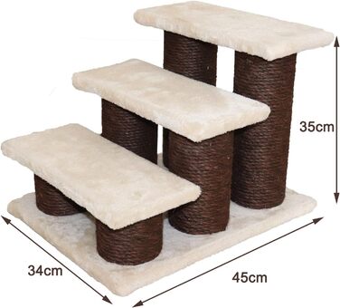 Східці для котів Katzentreppe Easy Climb, 3 сходинки, 45 x 35 x 34 см, до 60 кг