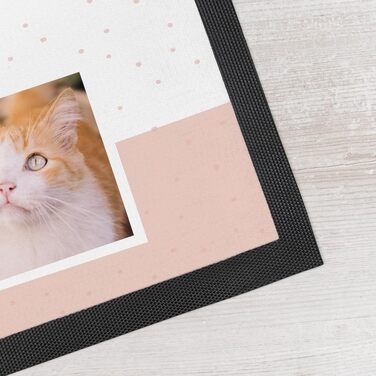 Персоналізована підставка під миску для собак та котів Wanapix з іменем та фото | Килимок для тварин | 60 x 40 см