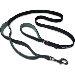 Повідок Leash Boss для великих собак з двома ручками та додатковою транспортною ручкою, міцний, з подвійною м'якою підкладкою, для вигулу та дресирування