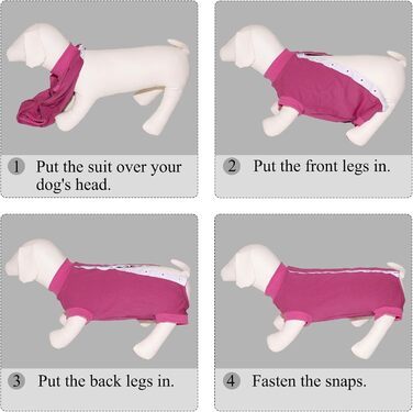 Післяопераційний боді для собак: захист від лизання та ран, для кастрації, різних розмірів (S, Рожевий)