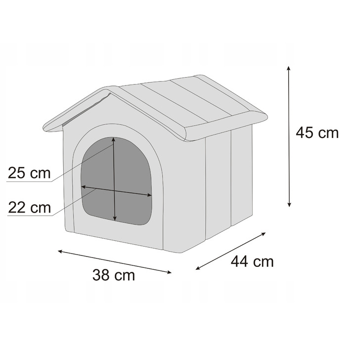 Буда-лежак, будинок для собак HobbyDog — 38x44x45 см