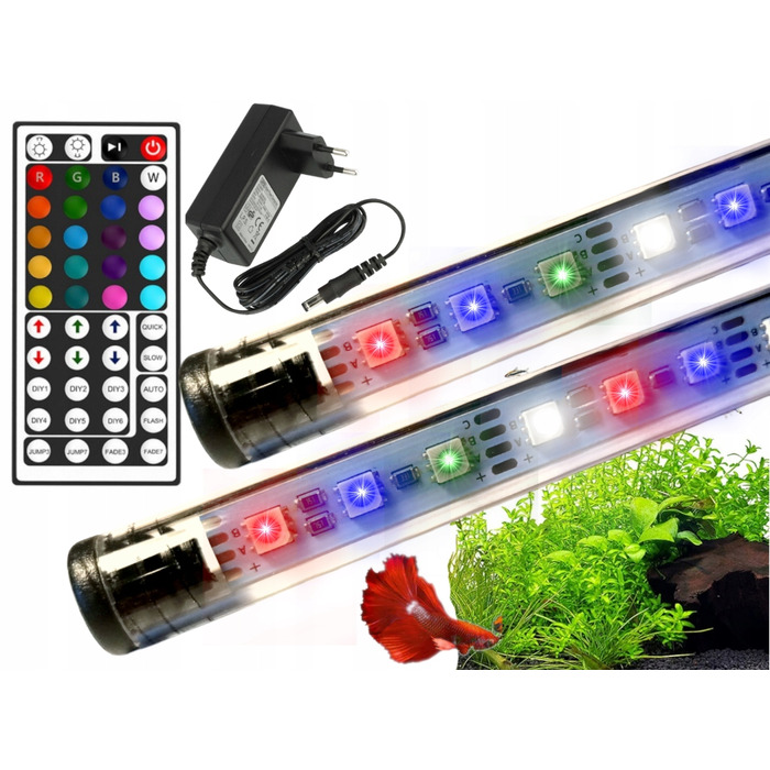 Світлодіодний світильник LUMI FLORA для акваріума, комплект 2x70 см, LED 5730 RGB