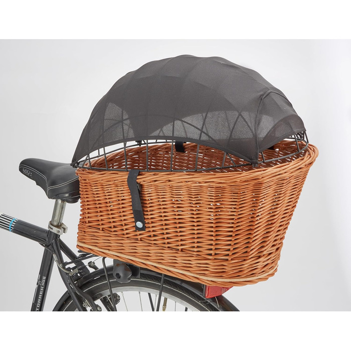 Сонцезахисний тент для велосипедного кошика для собак Tigana – захист від сонця UV 40+, екологічний, дихаючий, мікрофібра, легко встановлюється, легкий та компактний