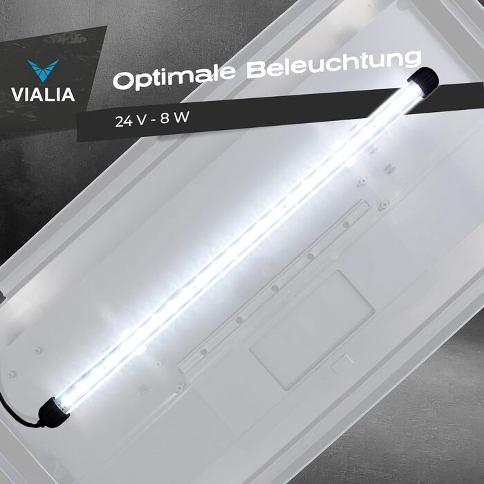 Акваріум прямокутний Juwel з LED кришкою, білий, 60x30x30 см, 54 л, скляний, для риб та водних рослин, ударостійкий