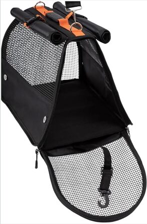 Переносна сумка для котів та маленьких собак BRAVE PAWS – схвалена авіакомпаніями, дихаюча та складна – ідеальна для подорожей (Чорний)