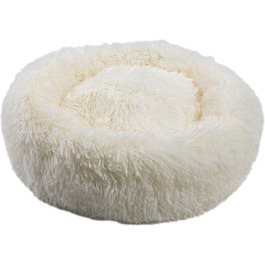 Крісло-лежанка для собак та котів MEDISAFETY Milou, м'яке, кругле, 70 см, бежеве