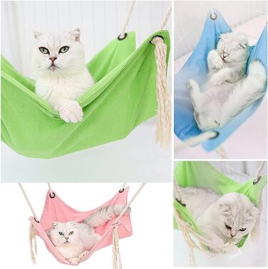 Гамак для кота, лежанка-переноска, гамак-ліжко для котів, тхорів, щурів, кроликів, маленьких собак та інших домашніх тварин. Розмір 47x47 см (зелений)