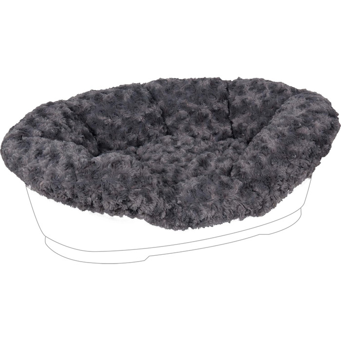 Лежак для тварин Karlie Bezug Cuddly, сірий, для будки Domus 80 см, 92x61x26 см