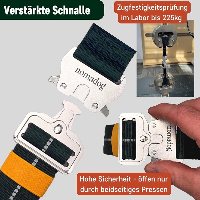 Нашийник для собак Nomadog Trailblazer S: міцний, тактичний, з ручкою, для великих собак