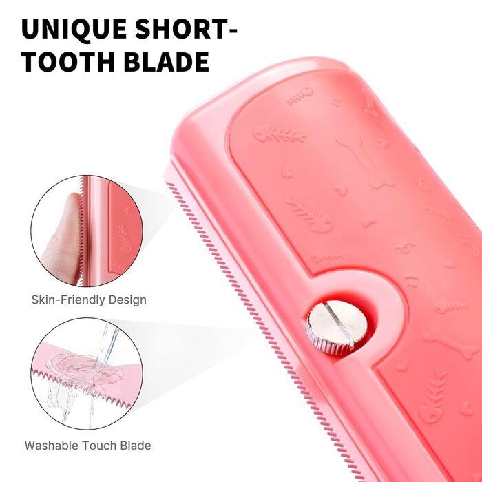 Щітка для собак та котів - двоколірна синьо-жовта, видаляє відмерле волосся та підшерсток, для собак та котів