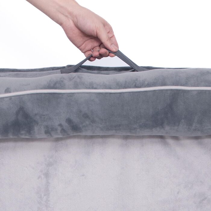 Ортопедичне ліжко для собак середніх порід, Преміум, з піною Egg Foam, додаткова петля для утримання, водонепроникний внутрішній чохол, собаче ліжко, подушка для собак, м'яке, знімний та пральний чохол, 89 x 63 x 17 см XL