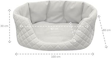 Крісло-ліжко для собак Juelle з штучної шкіри, 100x80 см, графіт