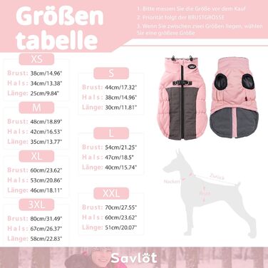 Тепла зимова жилетка для собак Savlot з D-порогом (3XL, рожева)