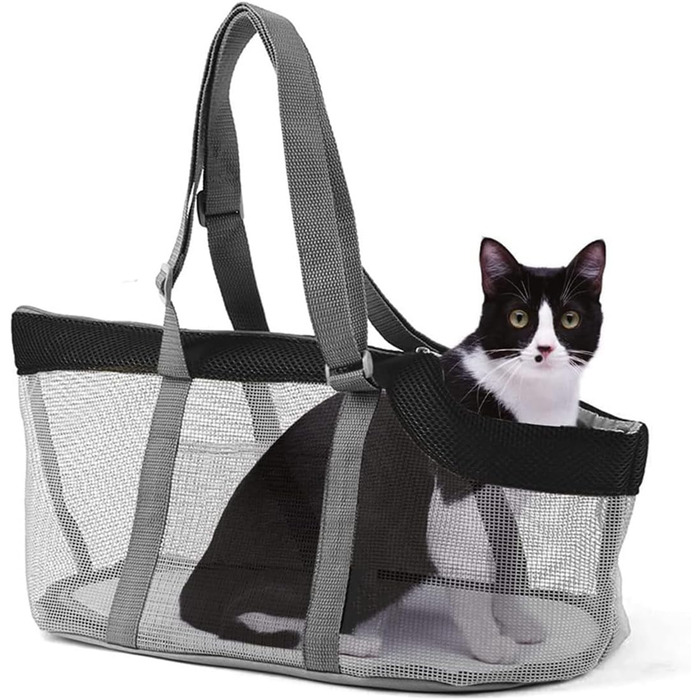 Транспортна сумка для тварин, переноска для собак та котів, чорна. Дыхаюча переноска для собак та котів, з міцним дном, регульована. Підходить для цуценят, кошенят та дрібних тварин.