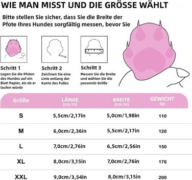 Водонепроникні собачі чоботи з антиковзкою підошвою, 4 шт. – захист лап для собак маленьких, середніх та великих порід (Рожеві, XL)