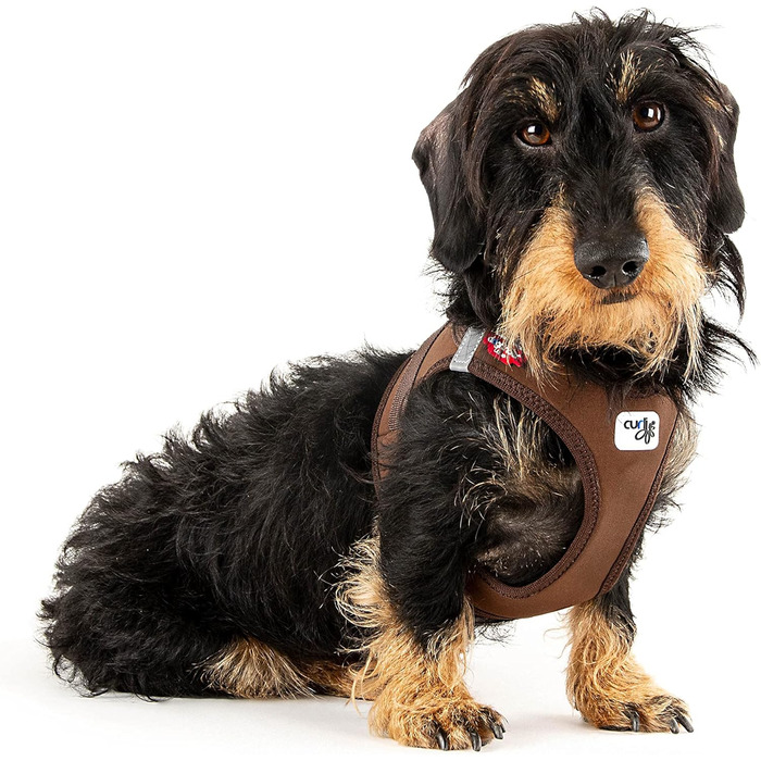 Шлейка для собак Curli Clasp Softshell, коричнева, розмір S