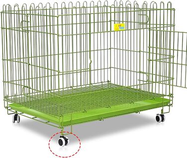 Клітка для собак, переноска для собак, складана з металу, біла. Підходить для маленьких та середніх собак. З піддоном та коліщатками.