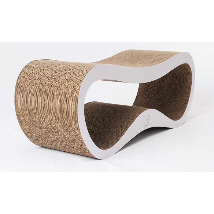 Великий картонний кігтеточка-ліжечко для котів HomeCatty, 75x26x25 см