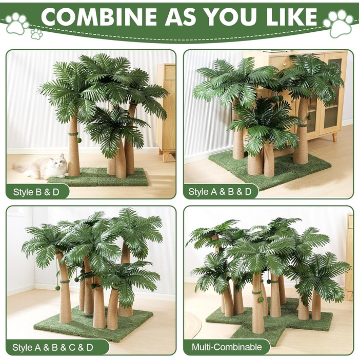 Котяча кігтеточка Furlogy, 92 см, з мотузкою та іграшками, для дому