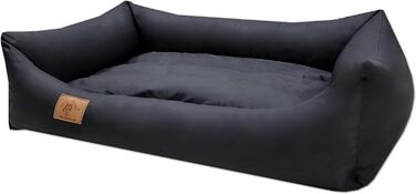 Крісло-лежанка для собак та котів Odol-Plu, 90 x 60 см, водовідштовхувальне, чорне