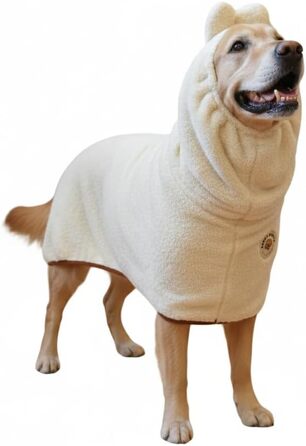 Рушник для собак DERPYCHAPPY, преміум-якість, швидковисихаючий, мікрофібра, для собак, котів та цуценят (M, Бежевий)