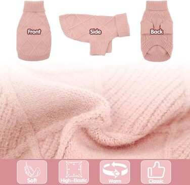 Пуловер для собак великих порід EMUST, теплий, з рукавами, м'який, з коміром-стійкою, зелений, рожевий (XXX-Large)