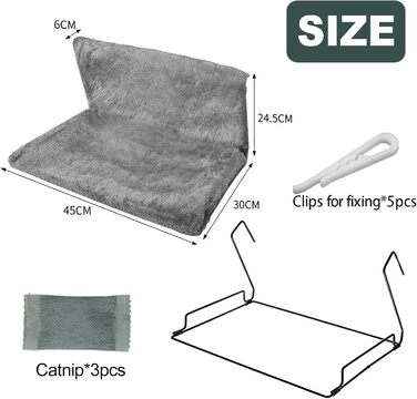 Килимок для обігрівача для котів, лежанка-гамак для котів на батарею з м'яким плюшевим покриттям, зручна лежанка для котів на радіатор, підходить для всіх типів обігрівачів
