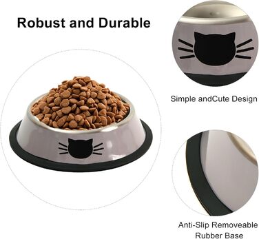 Набір мисок для котів 3 шт. + іграшка для котів, миски для корму котів, миски з нержавіючої сталі, годівниця для котів, миска для води, для котів та маленьких собак (Синій + Зелений + Срібло)