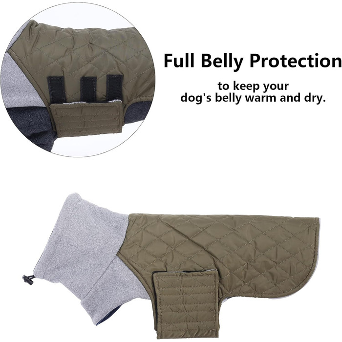 Теплий зимовий пуховик для такси для маленьких собак, зелений, S (довжина спини: 31-34 см)