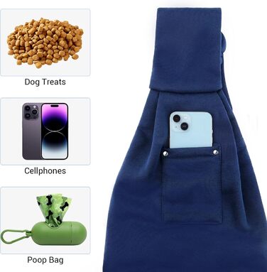 Сумка-переноска для собак Lyneun 6 кг, дихаюча, регульована, для прогулянок та подорожей (Морська блакить)