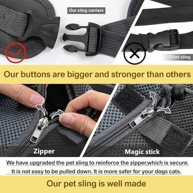 Сумка-переноска для собак та котів, сіра, з регульованим ремінцем