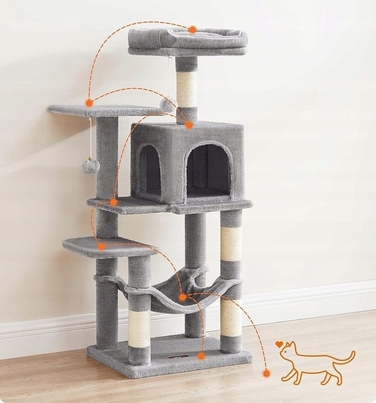 Низький когтеточка-ліжечко для котів Feandrea у вигляді вежі