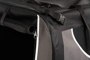 Транспортна переноска для собак та котів, 91x64x64 см. Чорна переноска-будка для тварин, ідеальна для подорожей та перевезень