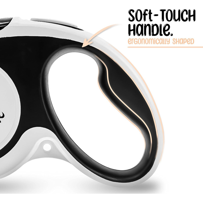 Рулетка для собак до 20 кг Bluzelle з відбиваючими смугами, 5 м, міцний карабін, найнадійніша гальма, нейлоновий ремінь, ергономічна ручка