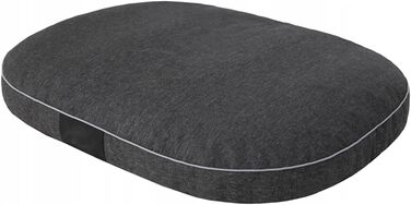 Матрац для собак овальної форми, 87x68x15 см, чорний - водонепроникний, кухонний, для собак маленьких, середніх та великих порід.