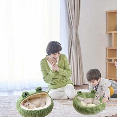 Квіткове ліжко для котів JINGTOPS, м'яке, зручне, у формі подушки, з антиковзною основою, для кошенят та малих цуценят (M-50CM, Половина)