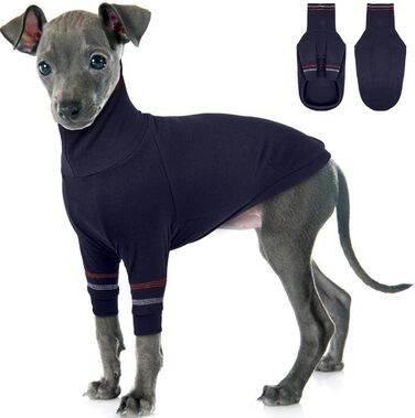 Теплий плед-костюм для грейхаундів та віппетів, блакитний, розмір S