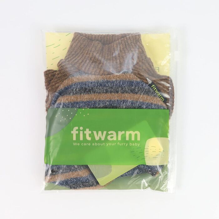 Теплий одяг для собак Fitwarm: светр-піжама з ролетним коміром, коричневий, розмір L