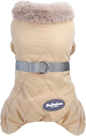 Теплий зимовий костюм для собак Izefia: куртка з бавовни, захист від вітру та снігу, для маленьких та середніх собак, XL (довжина спини 37 см), зелений/хакі