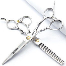 Професійні ножиці для грумінгу собак та котів Fellschere 6/6.5/7,5 Zoll (2 шт. по 6 дюймів та 2 шт. по 5,5 дюймів) з нержавіючої сталі