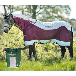 Літня водонепроникна попона для коня Horseware Rambo Summer Series, демісезонна, синьо-сіра, без утеплювача (0 г)