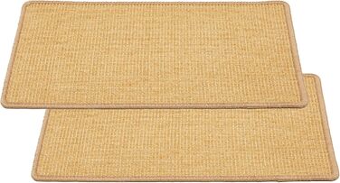 Килимок для котів з сизалю - міцний коврик-кігтеточка з 100% сизалю, бежевий (набір 2 шт., 40 x 60 см)