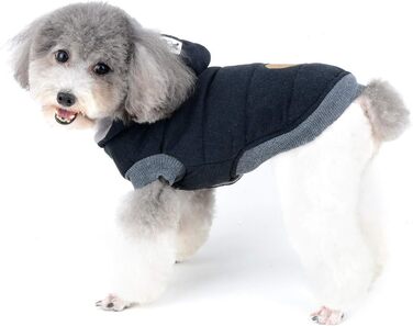 Зунеа - теплий зимовий одяг для собак, чорний, розмір XXL (шия 35см, спина 40см, груди 52см)