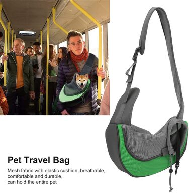 Сумка-переноска для домашніх тварин Natudeco, дихаюча сітчаста сумка через плече, сумка для собак, безпечна сумка з регульованим ременем для будь-яких тварин, подорожі на відкритому повітрі