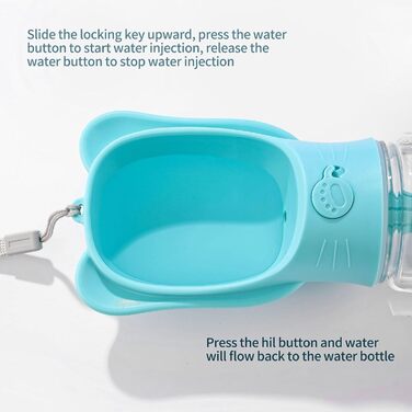 Водяна пляшка для собак з контейнером для корму, портативна, для котів, собак та інших тварин, для прогулянок, походів та подорожей