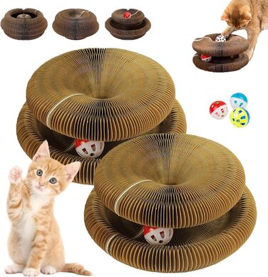 Котячий когтетоп складний, портативний, з інтерактивною м'ячиком для зняття стресу у котів